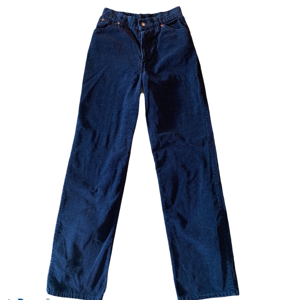 Levi’s BIG E Vintage Navy Blue Corduroy RARE! Sz 11 (30)